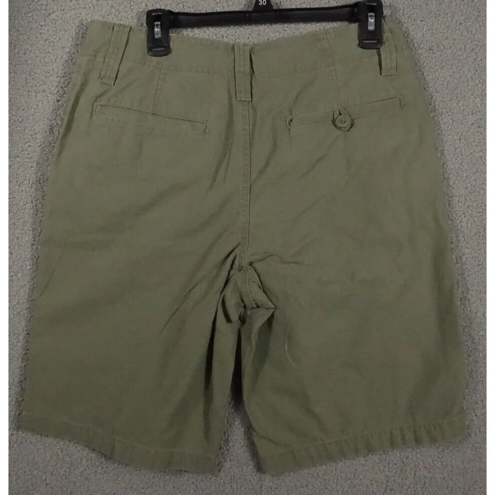 Covington Casual Shorts Men 32 Twill Cotton Slash Pockets Flat Front Green